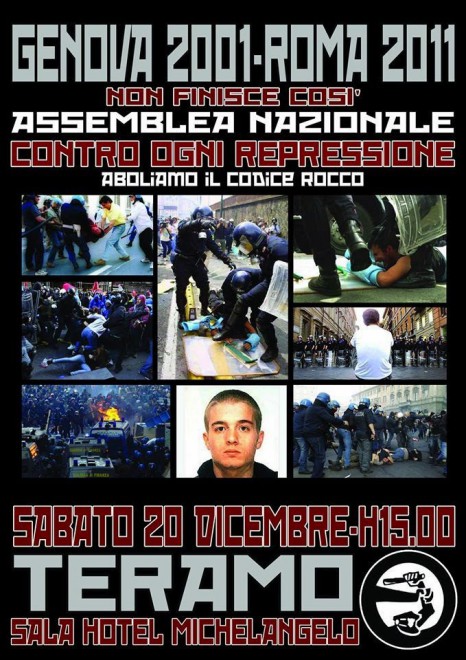 Assemblea Nazionale Contro la Repressione e per l'abolizione del Codice Rocco @ Sala Hotel Michelangelo | Teramo | Abruzzo | Italia