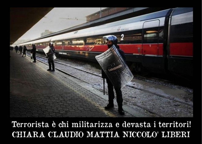 Presidio e cena benefit per i 4 NoTav accusati di terrorismo @ Sotto le due torri | Bologna | Emilia-Romagna | Italia