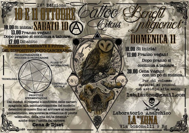 Tattoo Circus @ Laboratorio Anarchico LA*ZONA | Bergamo | Lombardia | Italia