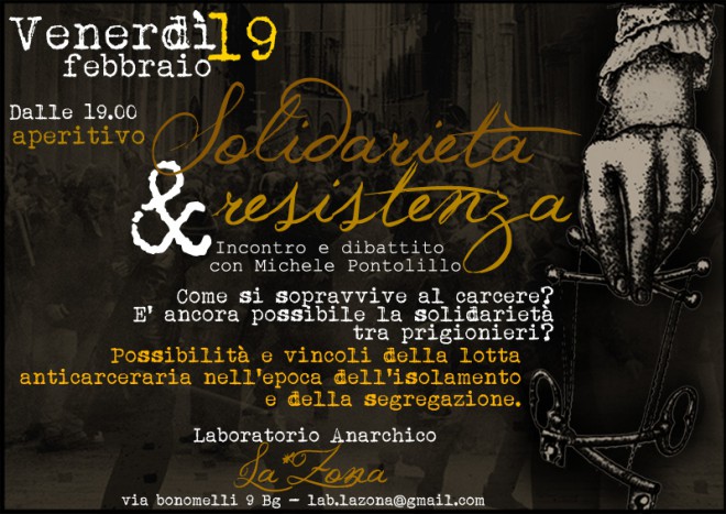 Solidarietà & Resistenza @ Laboratorio Anarchico LA*ZONA | Bergamo | Lombardia | Italia