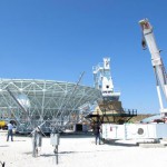 Le antenne paraboliche del sistema satellitare Usa nella base militare di Niscemi in attesa di essere installate. Caltanissetta,19 giugno 2013. ANSA/LAURENCE FIGA'-TALAMANCA